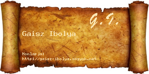 Gaisz Ibolya névjegykártya