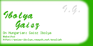 ibolya gaisz business card